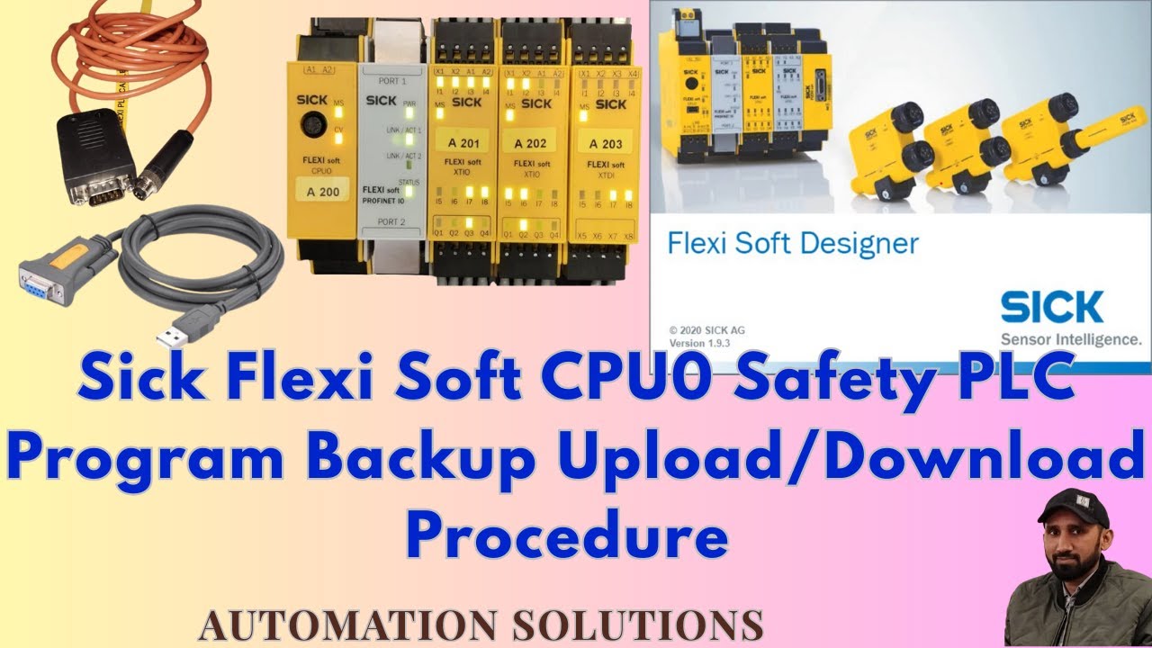 Sick Flexi Soft CPU0 Safety PLC Program Backup Upload/Download Procedure.