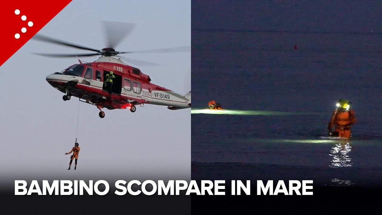 Bambino di sei anni scompare in mare a Cavallino Treporti: ricerche con elicotteri e sommozzatori