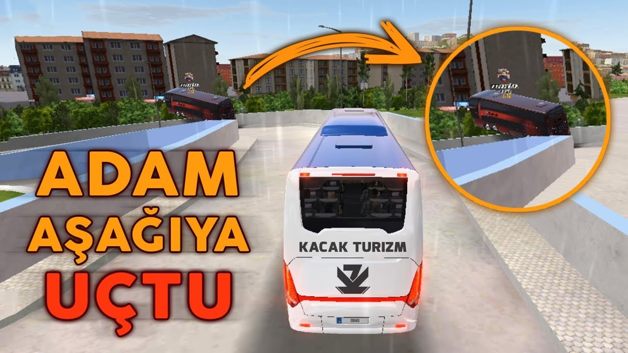 OTOBÜSLE AŞAĞIYA UÇAN ADAM !! | Otobüs Simulator: Ultimate