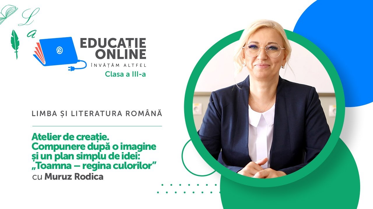 Limba și literatura română, Clasa a III-a, Atelier de creație. Compunere după o imagine și un plan..