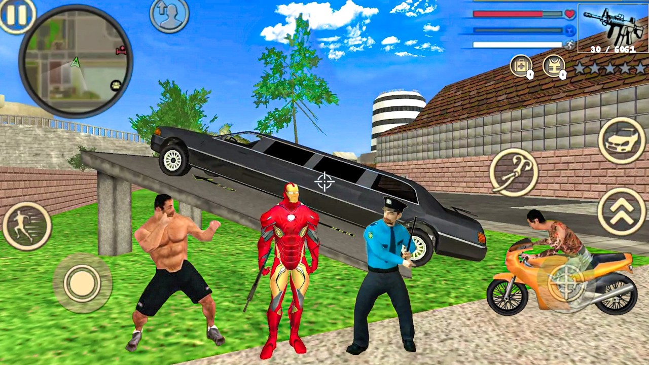 Iron Rope Hero Vice Town City - Fun at NY City - Android Gameplay