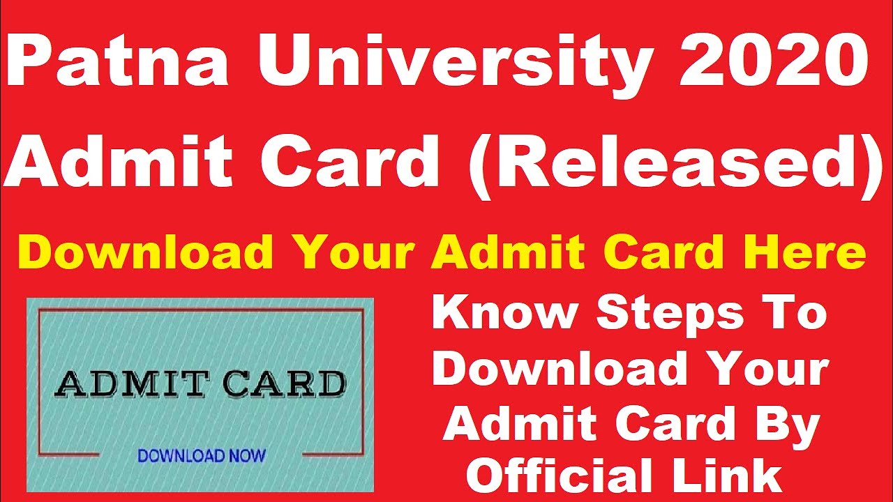 Patna University 2020 Admit Card (Released) - Download Patna University Admit Card For All Courses