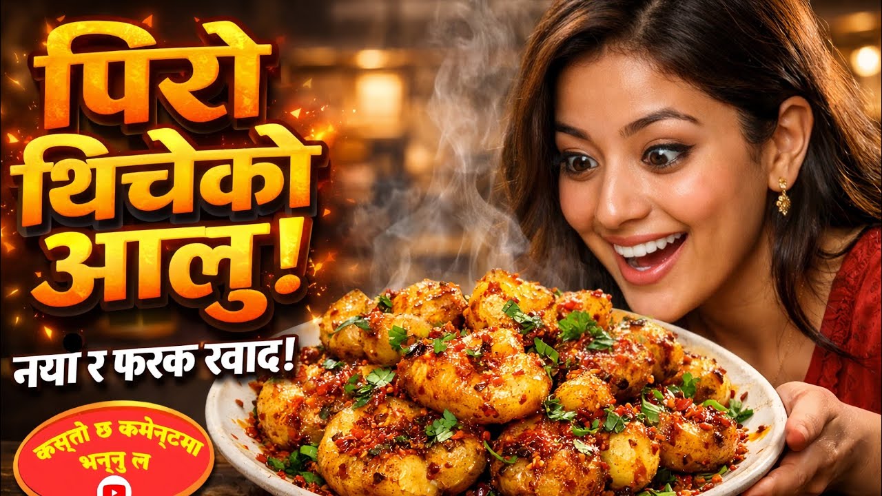 पिरो थिचेको आलु: नयाँ र फरक स्वादमा यसरी बनाउनुस्!🌶️🤤 l Spicy Smashed Potato Recipe l Aalu Barule 