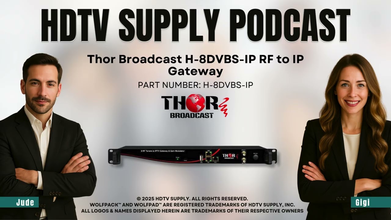 Thor Broadcast H-8DVBS-IP RF to IP Gateway