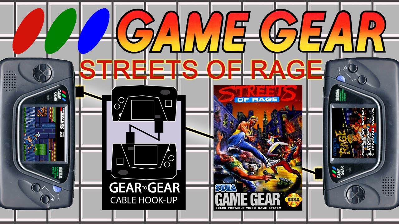 Streets of Rage 1 (Game Gear, 1992) — режим для двух игроков, включите кабель Link Cable #LinkItU...
