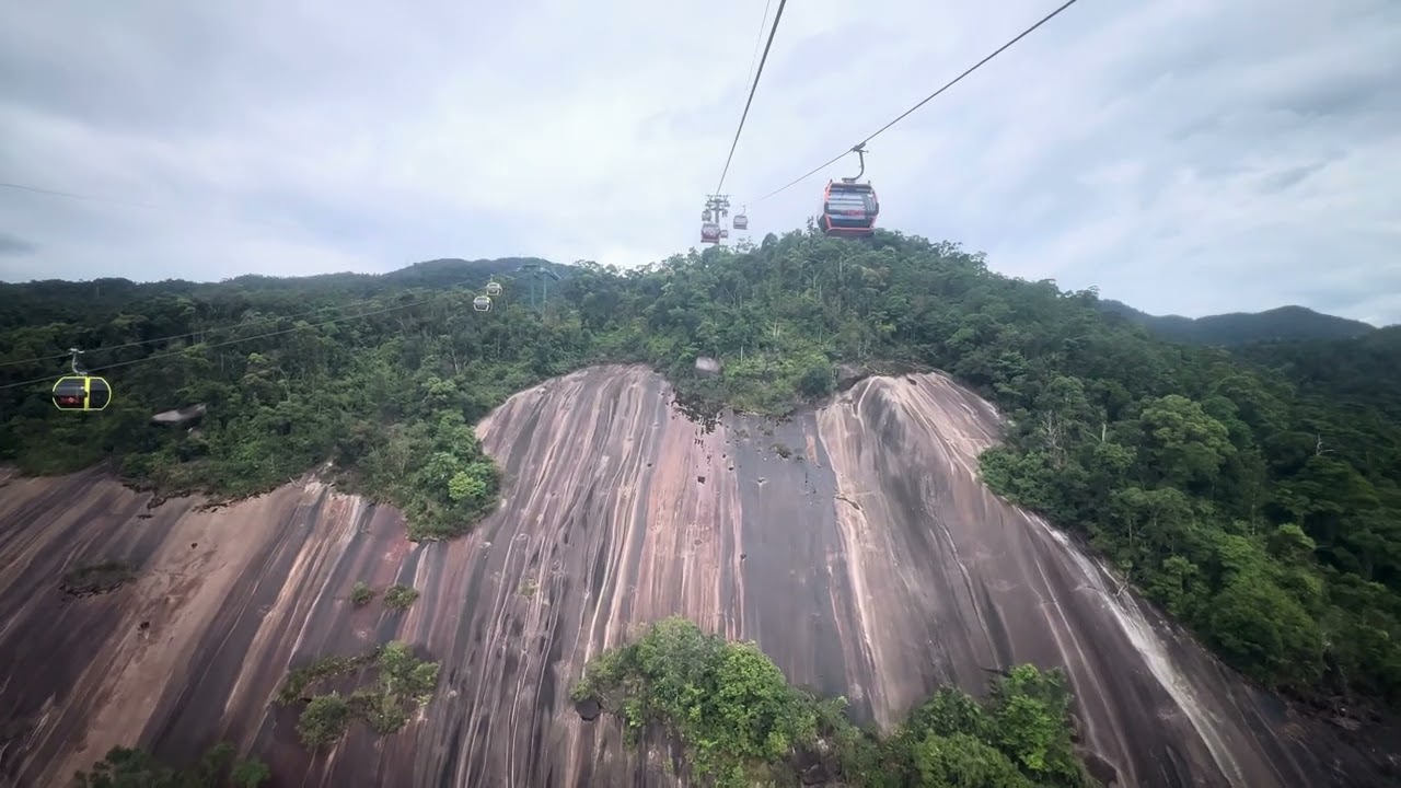 Ba Na Hills cable car system in Da Nang, Vietnam