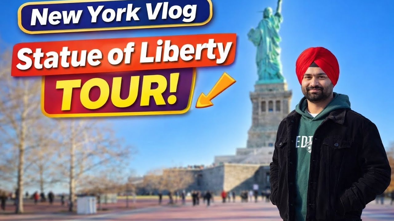 New York Vlog Punjabi | Statue of Liberty Full Tour & Ferry Ride Experience 🇺🇸 @Sandhuworldvlogs 