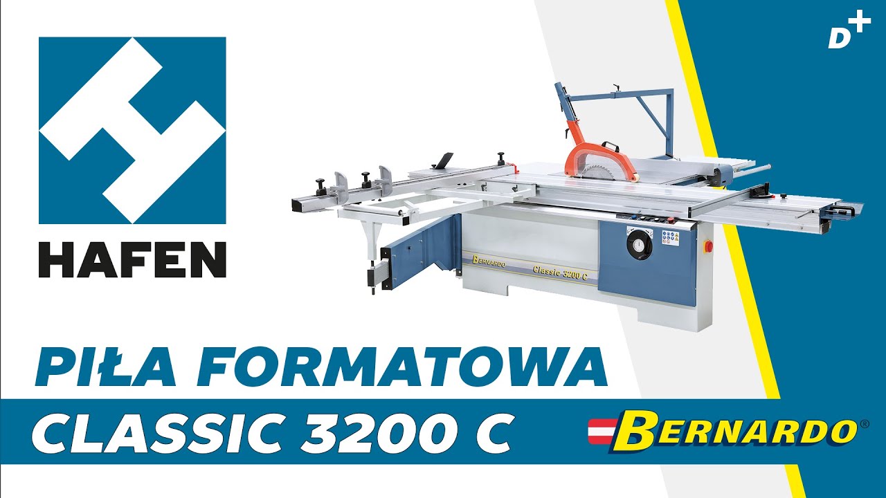 Classic 3200 C - BERNARDO // Piła formatowa z odchylanym brzeszczotem piły i prowadnicami prętowymi