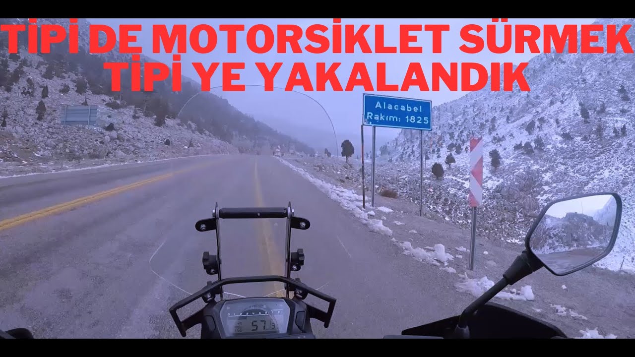 HONDA NC750 TİPİYE YAKALANDIK ALACABELDE BUZ GİBİ HAVADA BUZLU YOLDA  MOTORSİKLET SÜRDÜK.MOTOVLOG