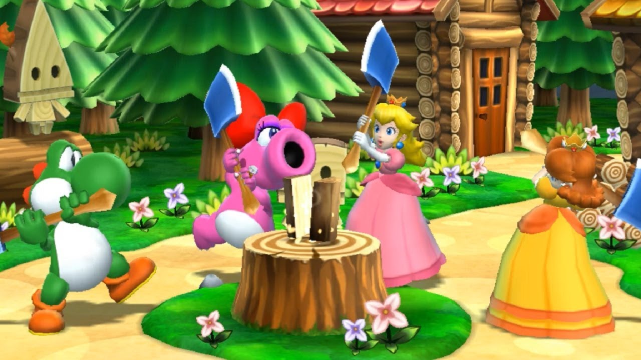 Mario Party 9 - Step It Up - Daisy, Peach vs Yoshi, Birdo Gameplay | Cartoons Mee