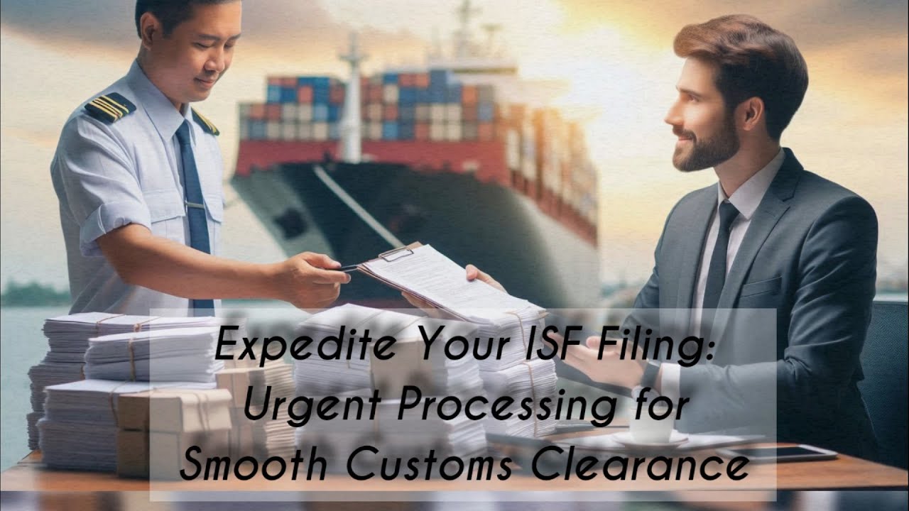 Expedite Your ISF Filing: Urgent Processing for Smooth Customs Clearance  (48 characters)