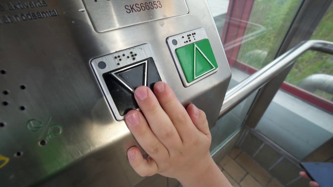 Sweden, Stockholm, Skogås train station, DEVE elevator