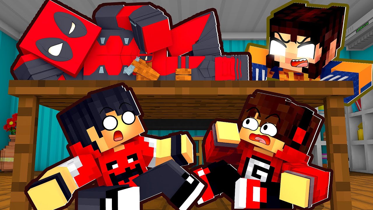 ESCONDE ESCONDE do DEADPOOL e do WOLVERINE no Minecraft