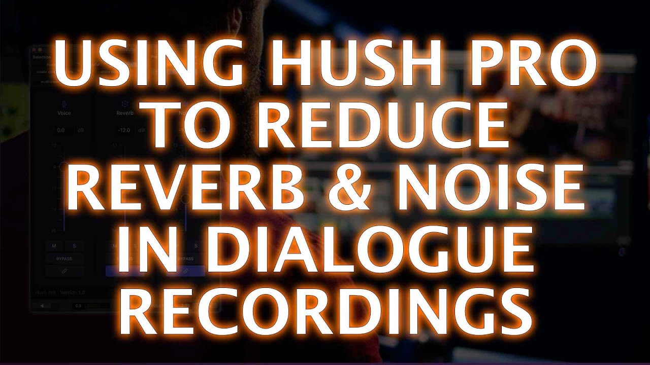 Использование Hush Pro для уменьшения реверберации и шума в записях диалогов.