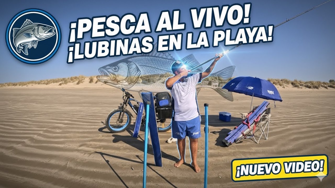 • APRENDE a Dominar la Pesca al Vivo de Lubinas en la Playa