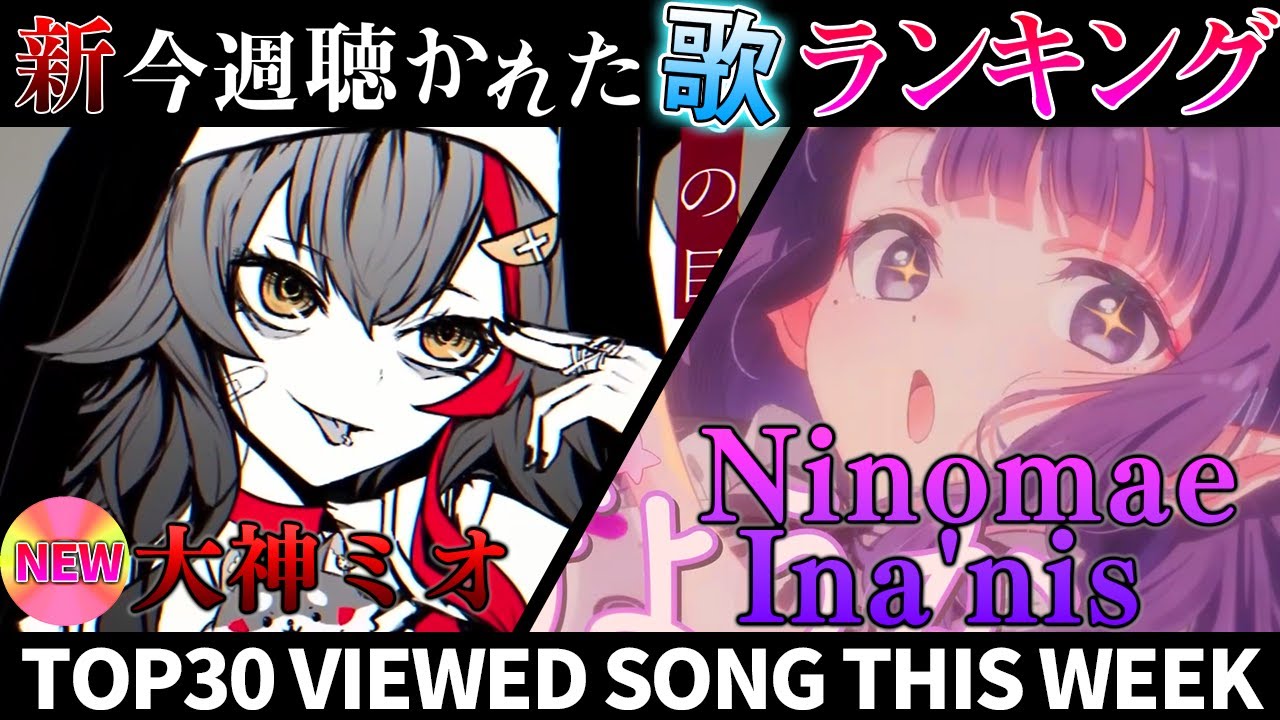【大神】ホロライブ歌ってみた週間ランキング  viewed cover song  week 2024/7/12～7/19【1年期間/1year 】【hololive】