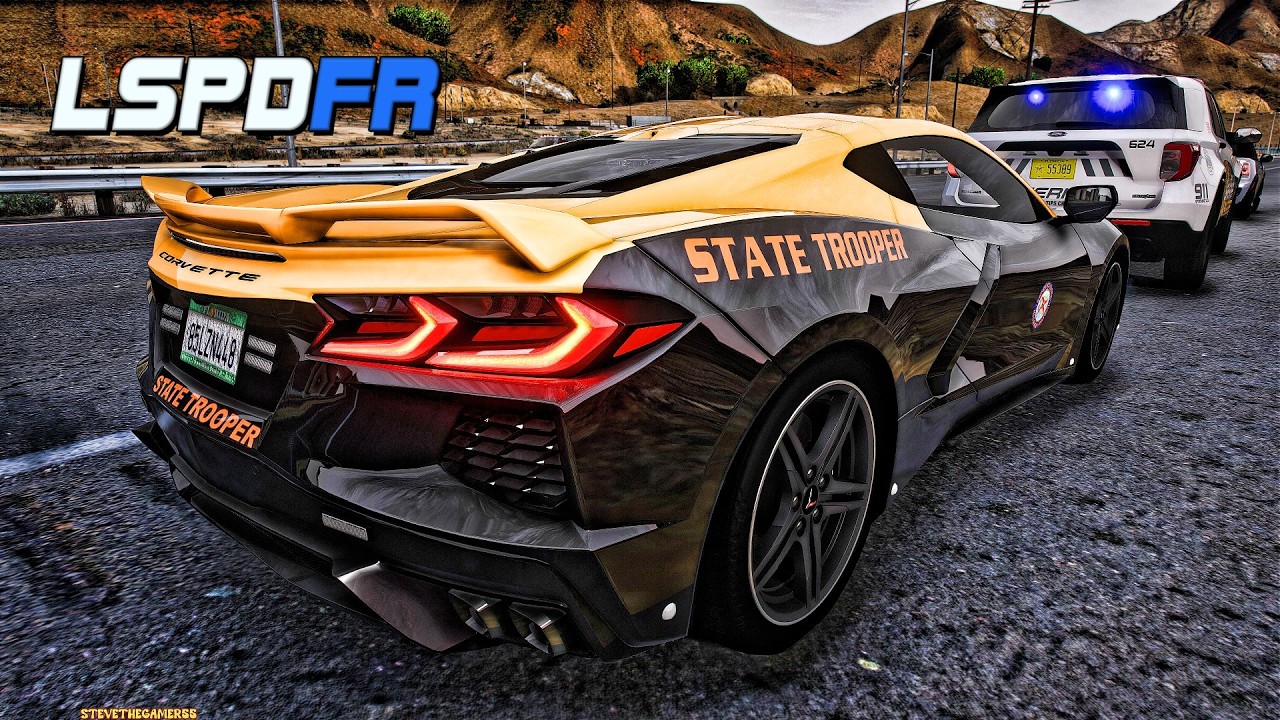 GTA 5 LSPDFR | Суперкар Sunday Patrol 🚔🔥 Corvette C8 в действии!