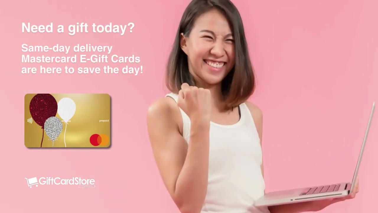 Need a gift today? Same-day delivery Mastercard E-Gift Cards are here to save the day!