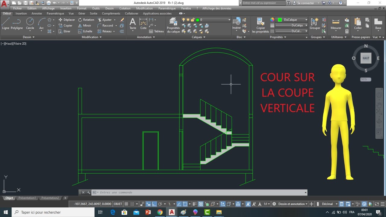 COUR SUR LA COUPE VERTICALE
