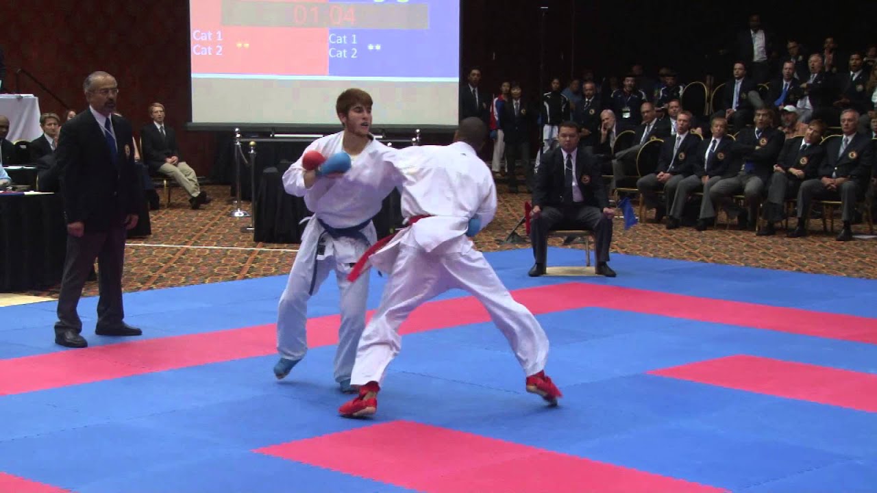 2014 USANKF Nationals Male Elite Kumite -67 Kg Brian Hilliard vs Peter Gabriel