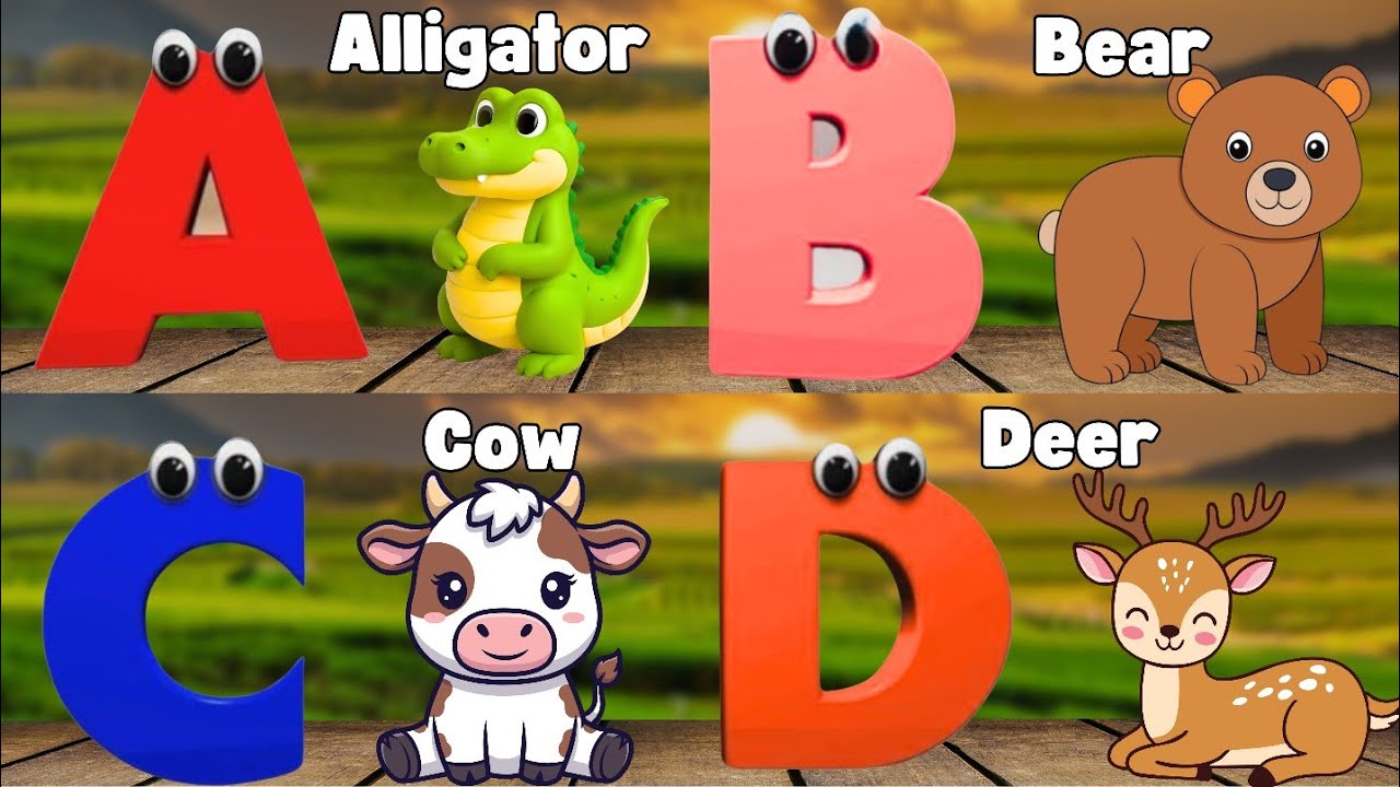 Phonics Animals Song | Learn ABC Alphabet with Animals for Kids | A For Alligator 