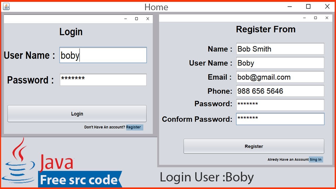 #JavaLogin 🍟 Java Login and Register Tutorial   Make Step by Step Using NetBeans And MySQL Database