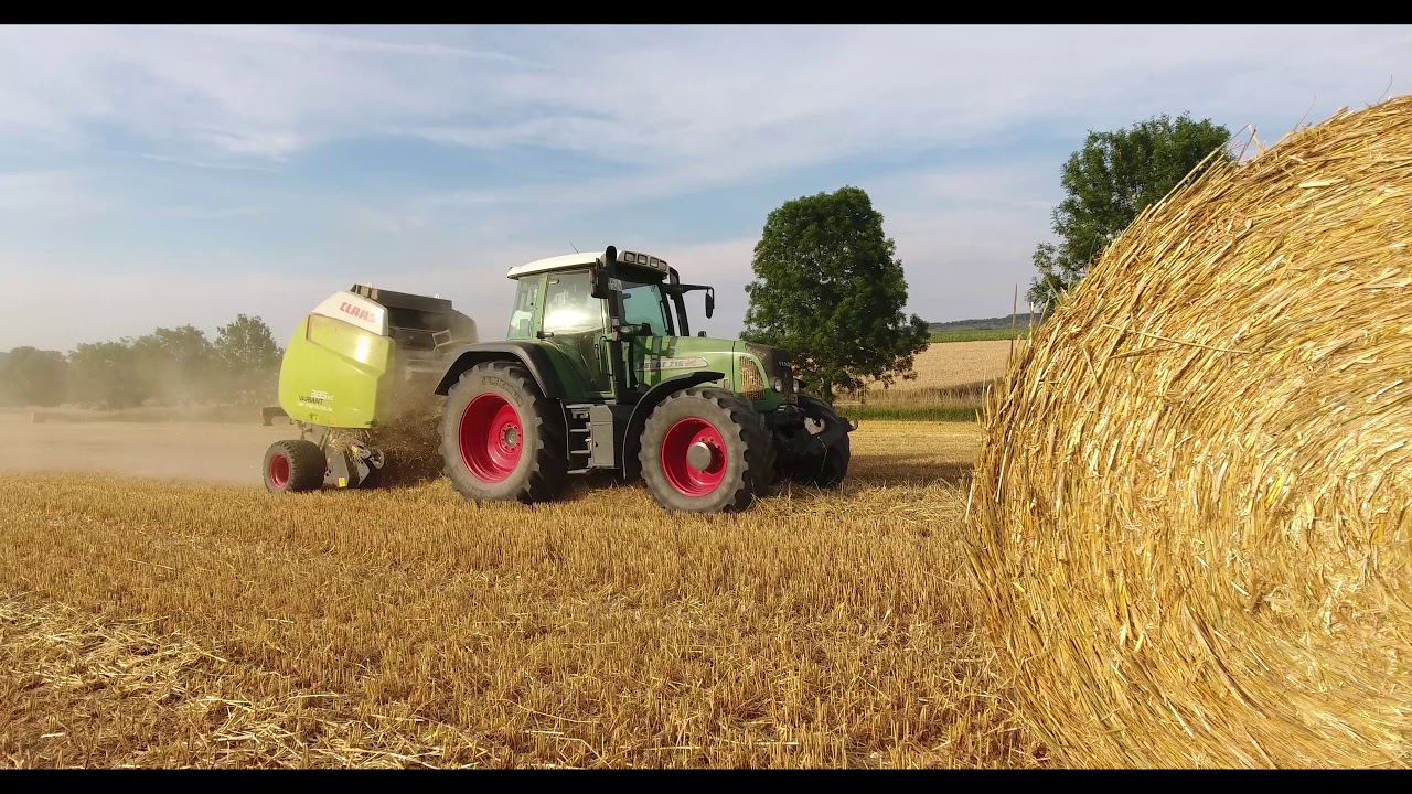 Rundballen pressen | Fendt 716 | Claas Variant 385 RC | Land und Technik TV