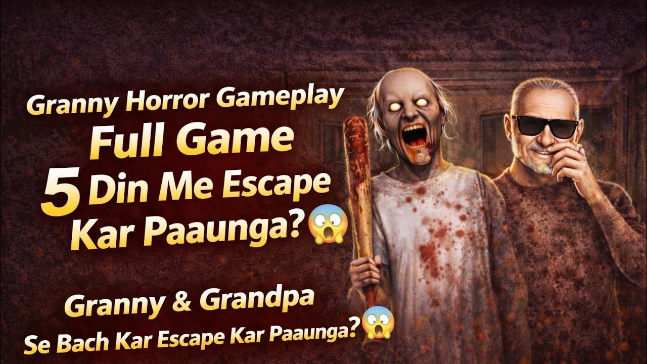 Granny Horror Gameplay Full Game | 5 Din Me Escape Kar Paaunga? 😱 #shortsfeed #grannylive #virallive