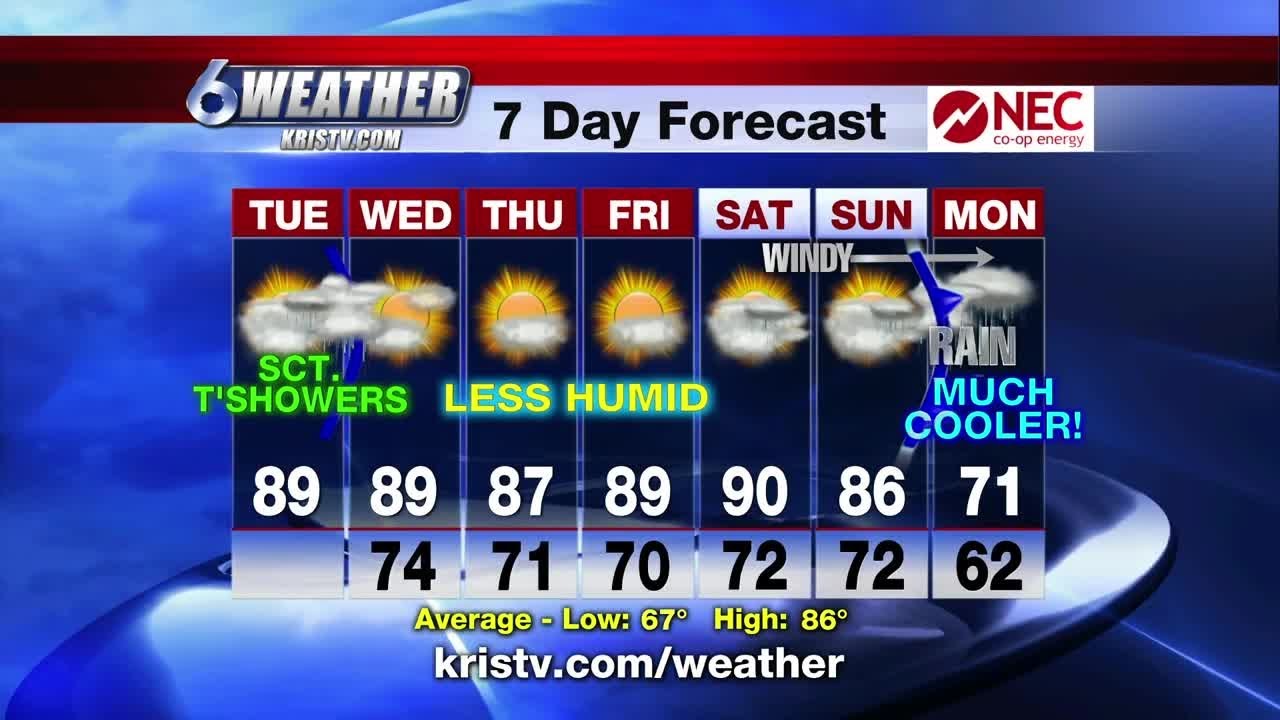 Drier air headed to South Texas, rainfall comes first