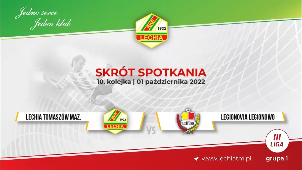 Skrót spotkania III Ligi gr. 1 RKS Lechia Tomaszów Maz. - Legionovia Legionowo | 01.10.2022
