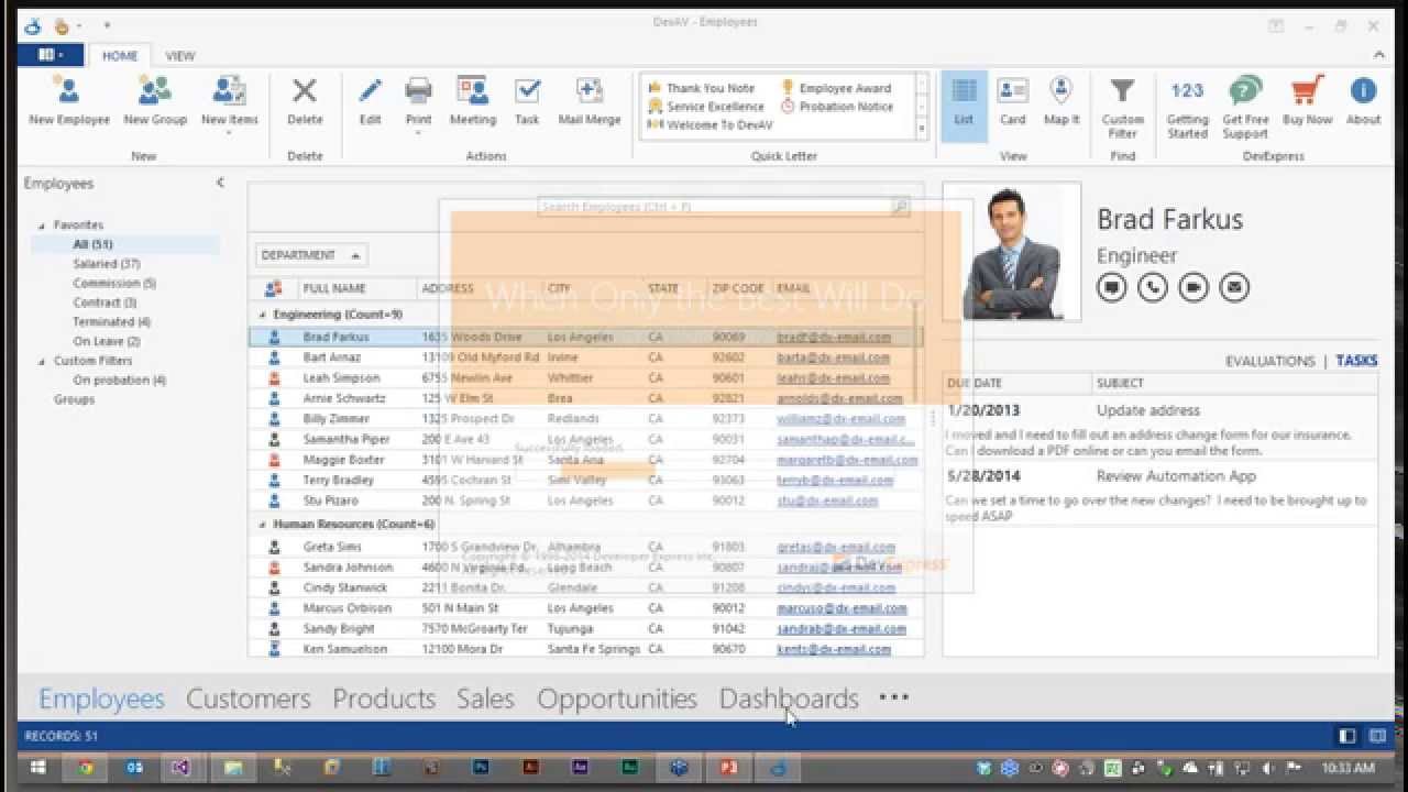 DevExpress Winforms Controls: Creating an Outlook Inspired UI