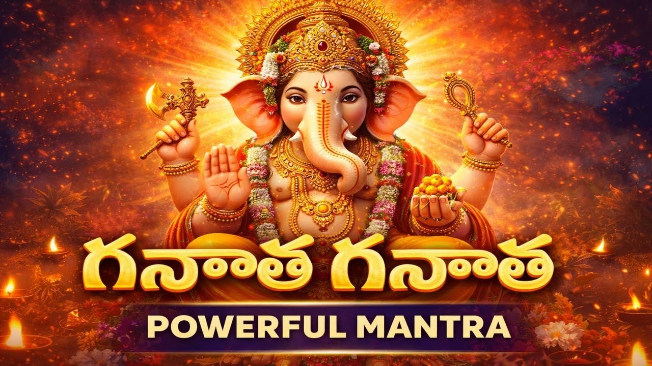 Ganpati Ganpati Telugu Mantra | వినండి ప్రతిరోజూ విజయం & సంతోషం కోసం | Powerful Ganesha Mantra
