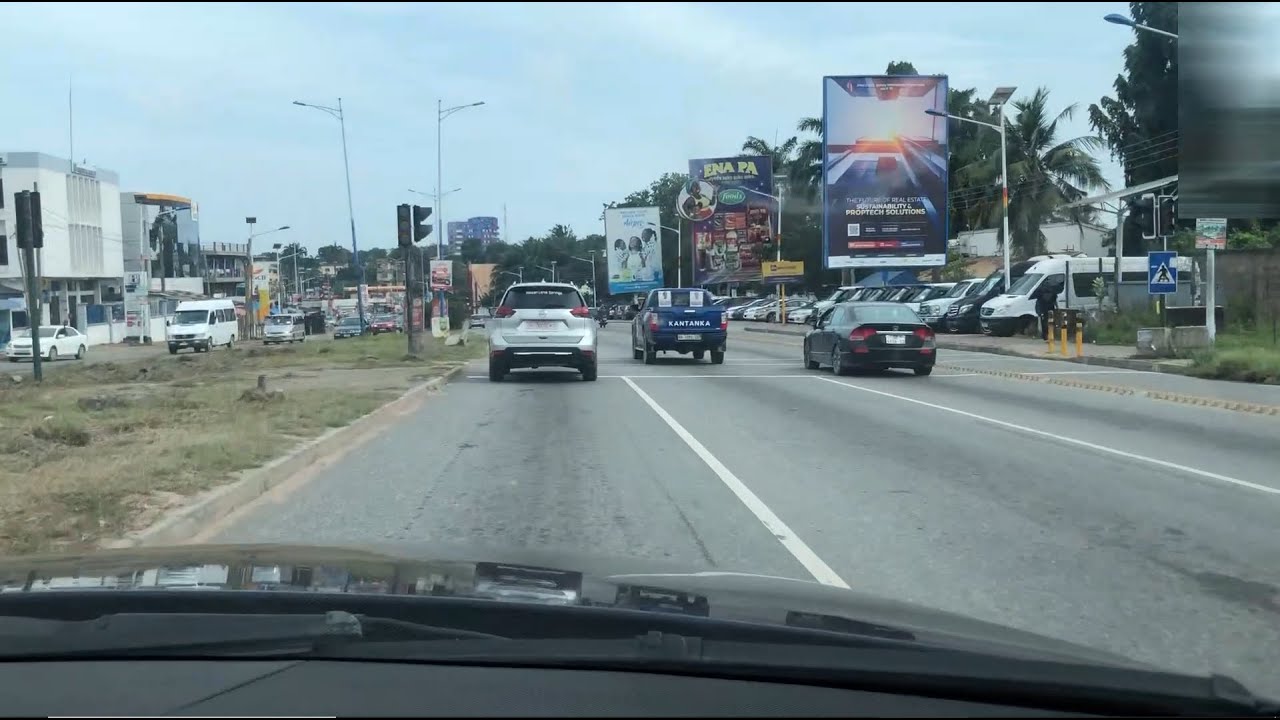 Driving through the capital of Ghana, Accra