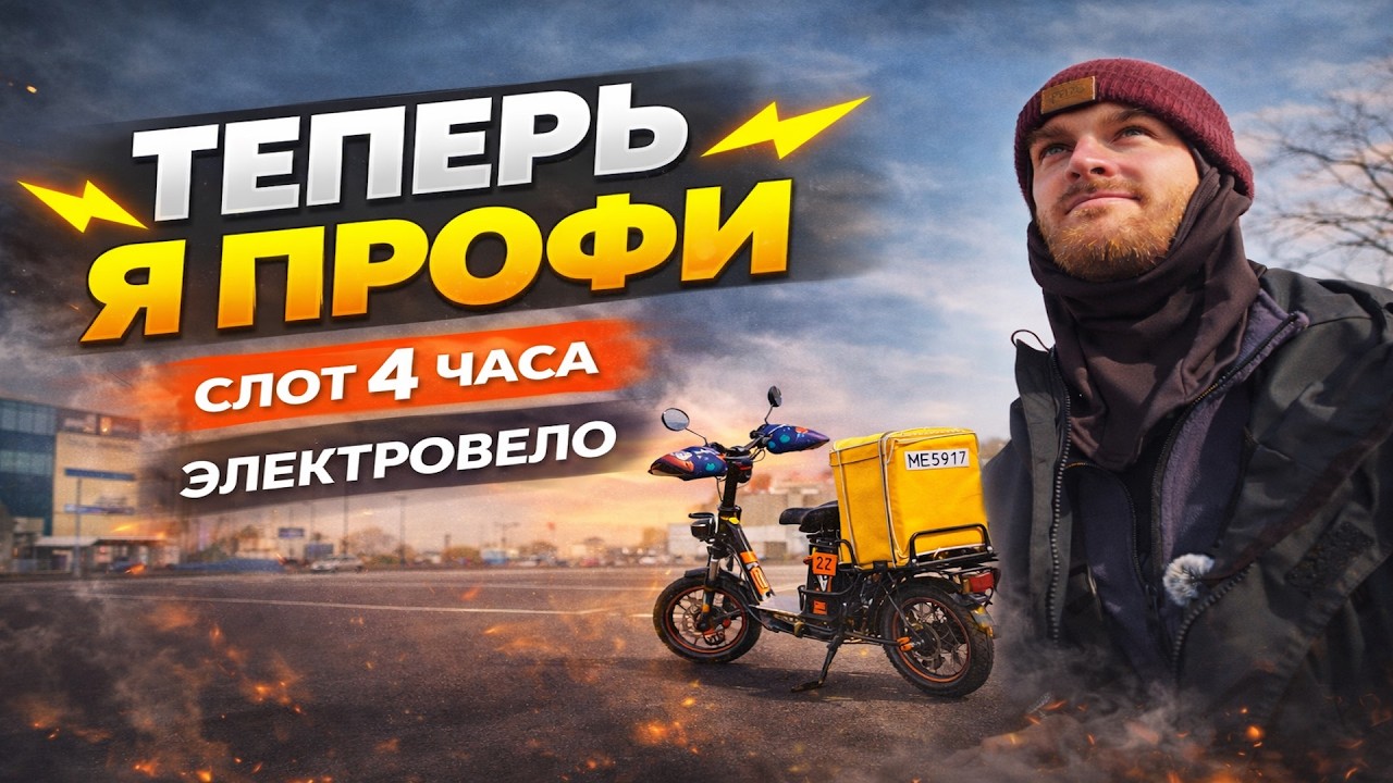 ТЕПЕРЬ Я ПРОФИ! ЭЛЕКТРОВЕЛО. Мой первый опыт! #яндекседа #яндексдоставка