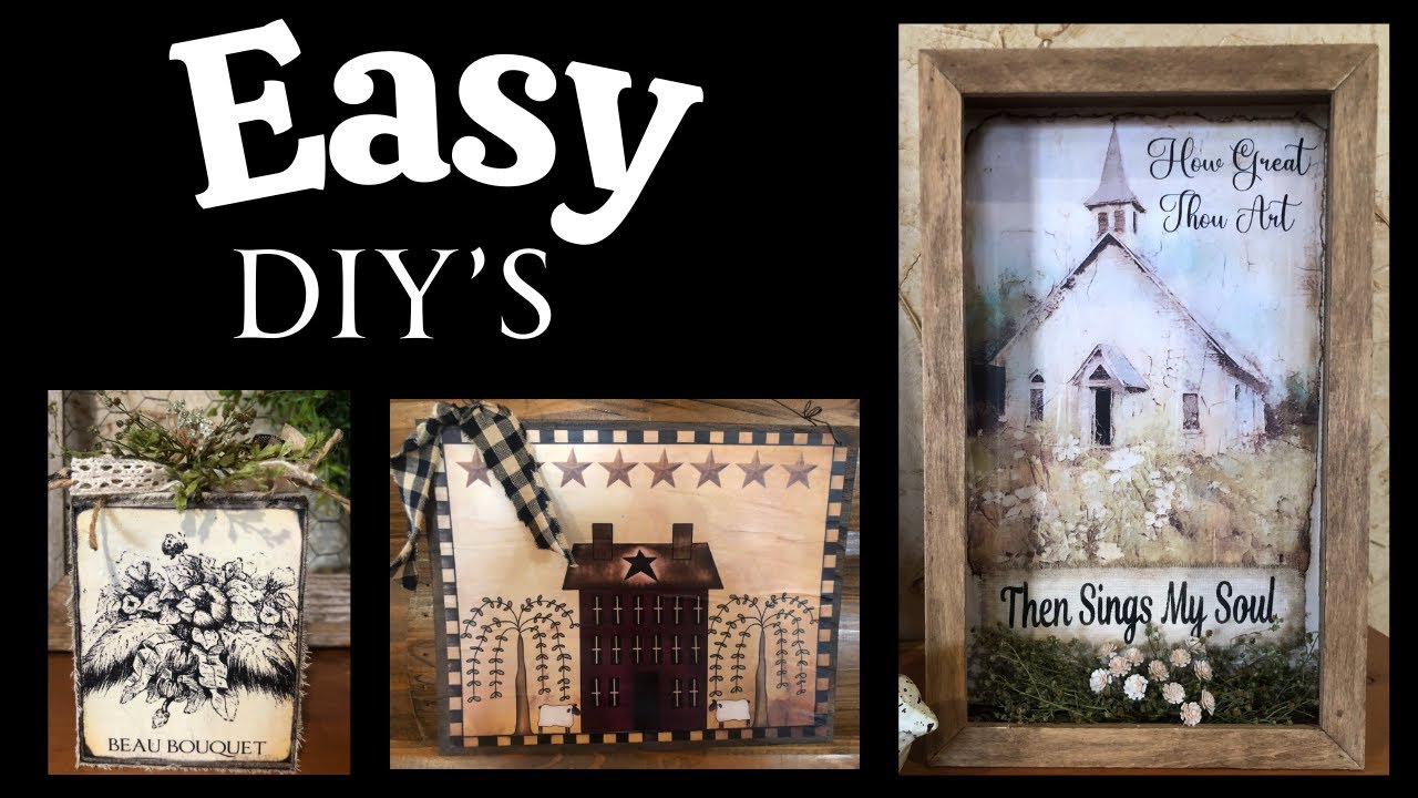Primitive - Rustic - Country Home Decor - Thrifted and Scrap Wood