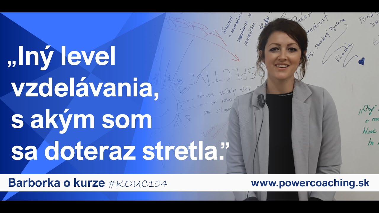 Absolventka Barborka o kurze #KOUC104 | RECENZIA | Power Coaching