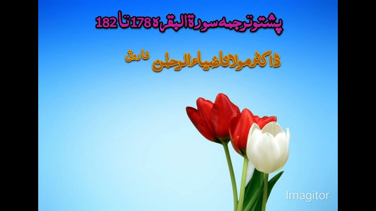 Dr Zia ur rahman surah baqara ayat 178....182