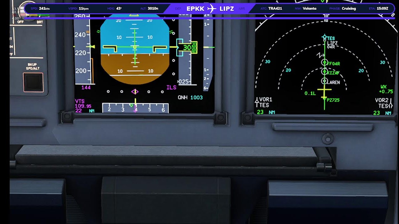 Xplane 12 A321 Kraków (EPKK) - Venezia(LIPZ) VATSIM