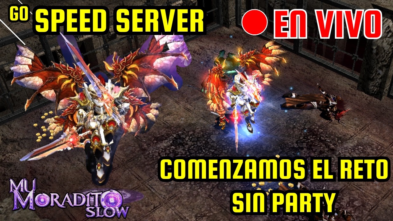 Speed Server - Reto - Leveando SOLO como Macho hasta el 1600-  Mu Online Moradito Slow