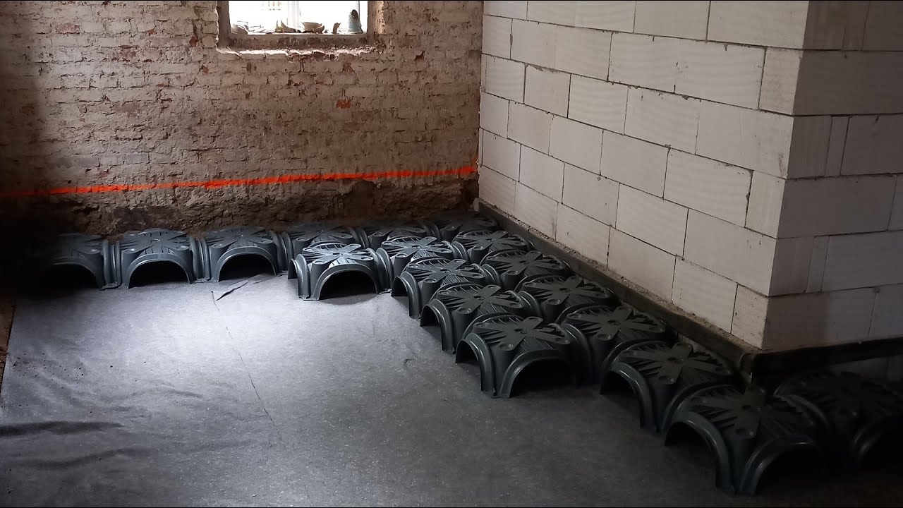 Iglú systém - pokládáme tvarovky a chystáme se na betonáž