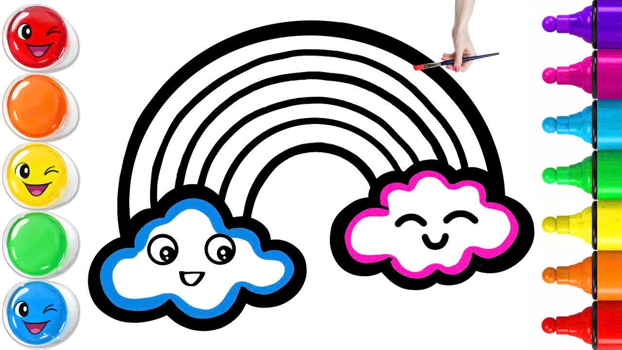 How To Draw a Cute Rainbow Cloud | Easy Step By Step Tutorial
