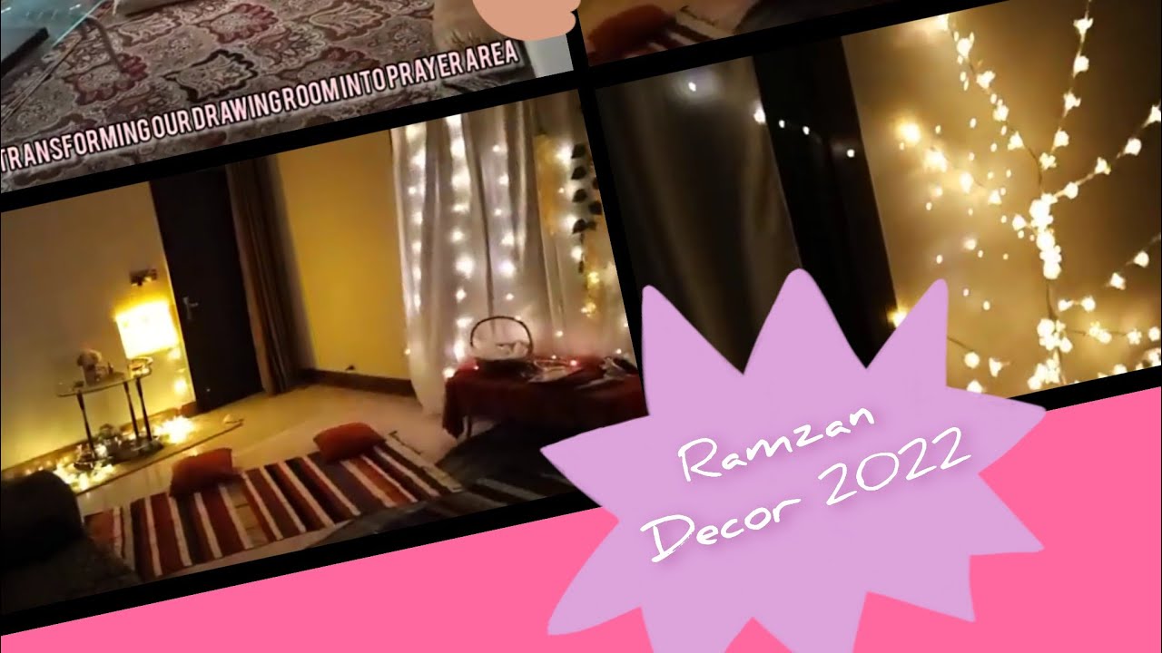 Ramzan decor done by me / drawing room changed into prayer area