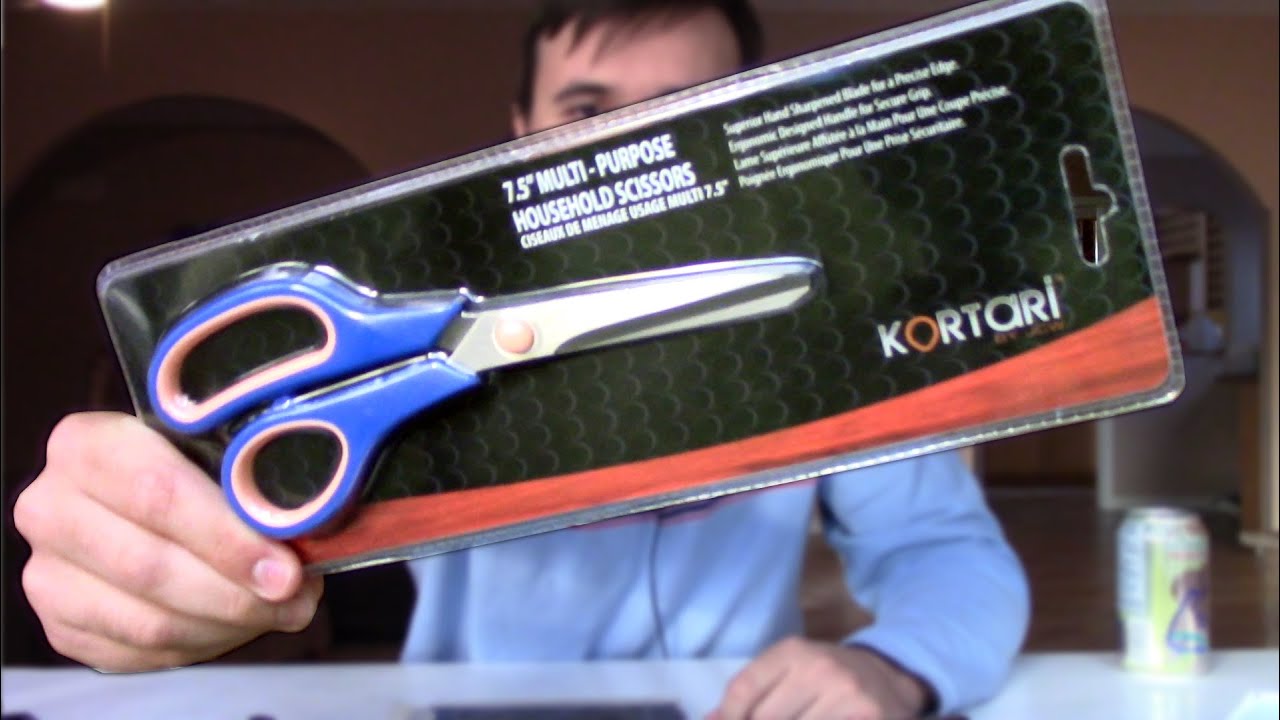 how to open packaged scissors with no scissors