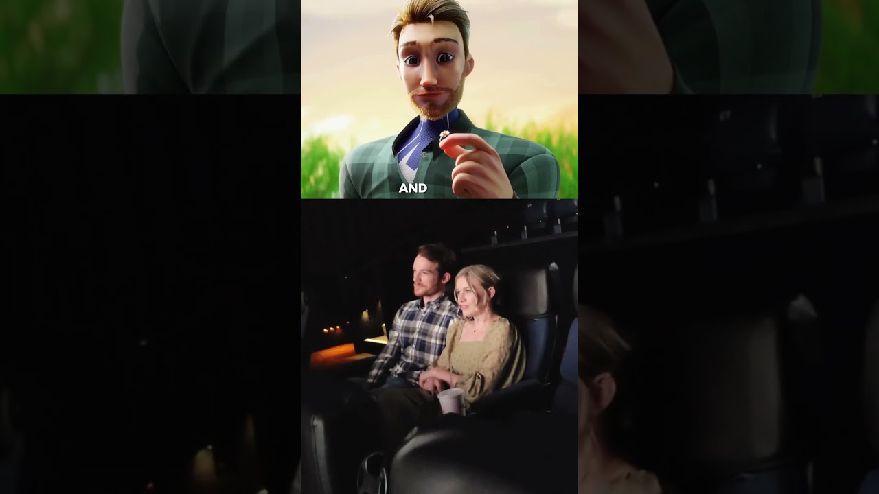 I proposed in a movie theater with a animated short film! 💍🎬 #Proposal #AnimatedShort #MovieMoment