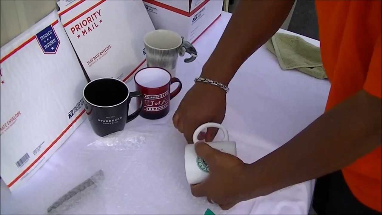THE BEST LOWEST COST way to SHIP A COFFEE CUP/MUG inexpensively & safely