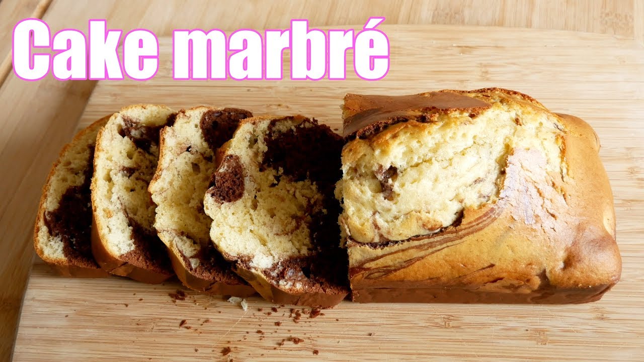 Cake marbré chocolat au lait concentré sucré