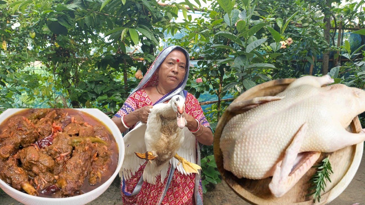 গন্ধ ছাড়া নতুন সাধের চিনা হাঁসের মাংস রান্না । চিনা হাঁসের মাংস রেসিপি । চীনা হাঁসের কালো ভুনা