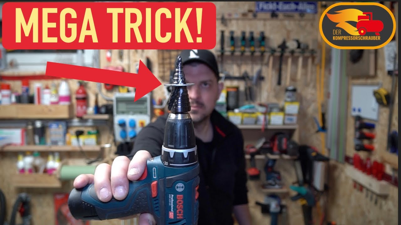 Nie wieder falsch bohren mit dem Stufenbohrer! Mega Trick!