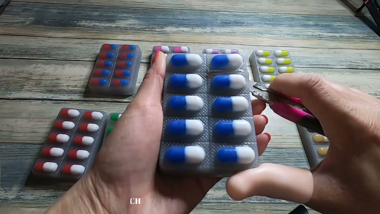 Cutting Capsules Glycerin Soap ASMR ( No Talking )