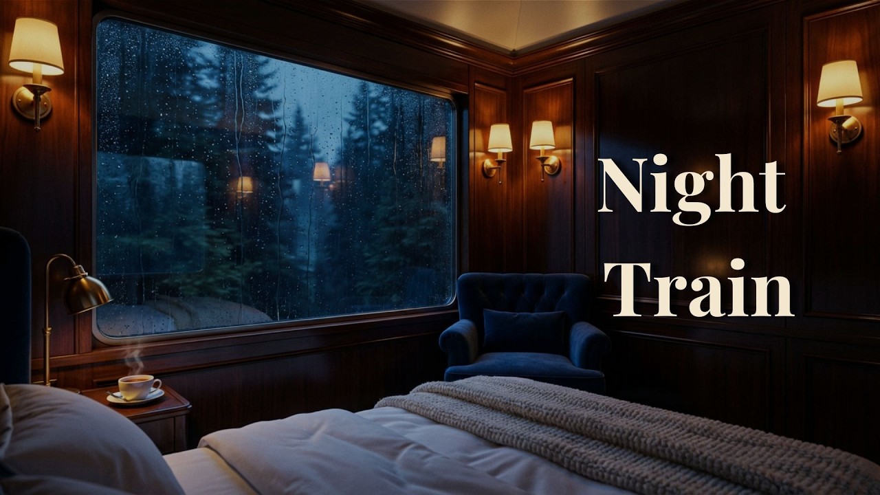 Night Train Sleeper Cabin | Cozy Rain Ambience for Sleep, Study & Relaxation